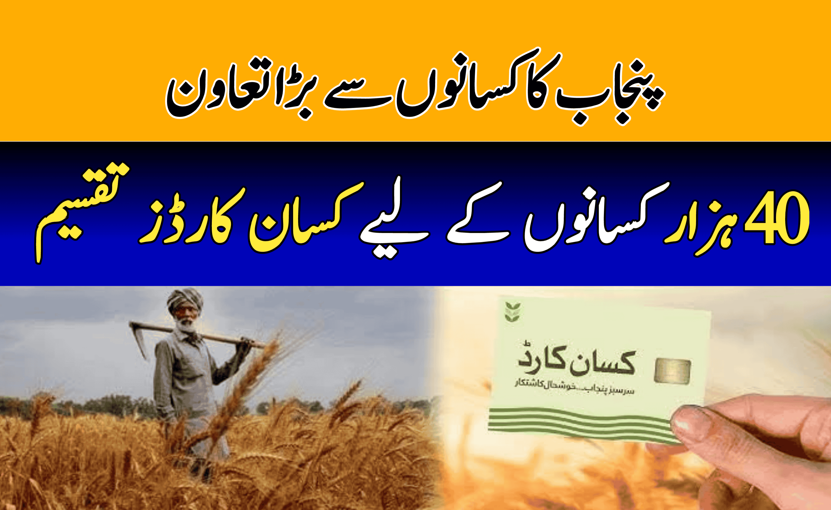 Kissan Cards for 40 Thousands Farmers