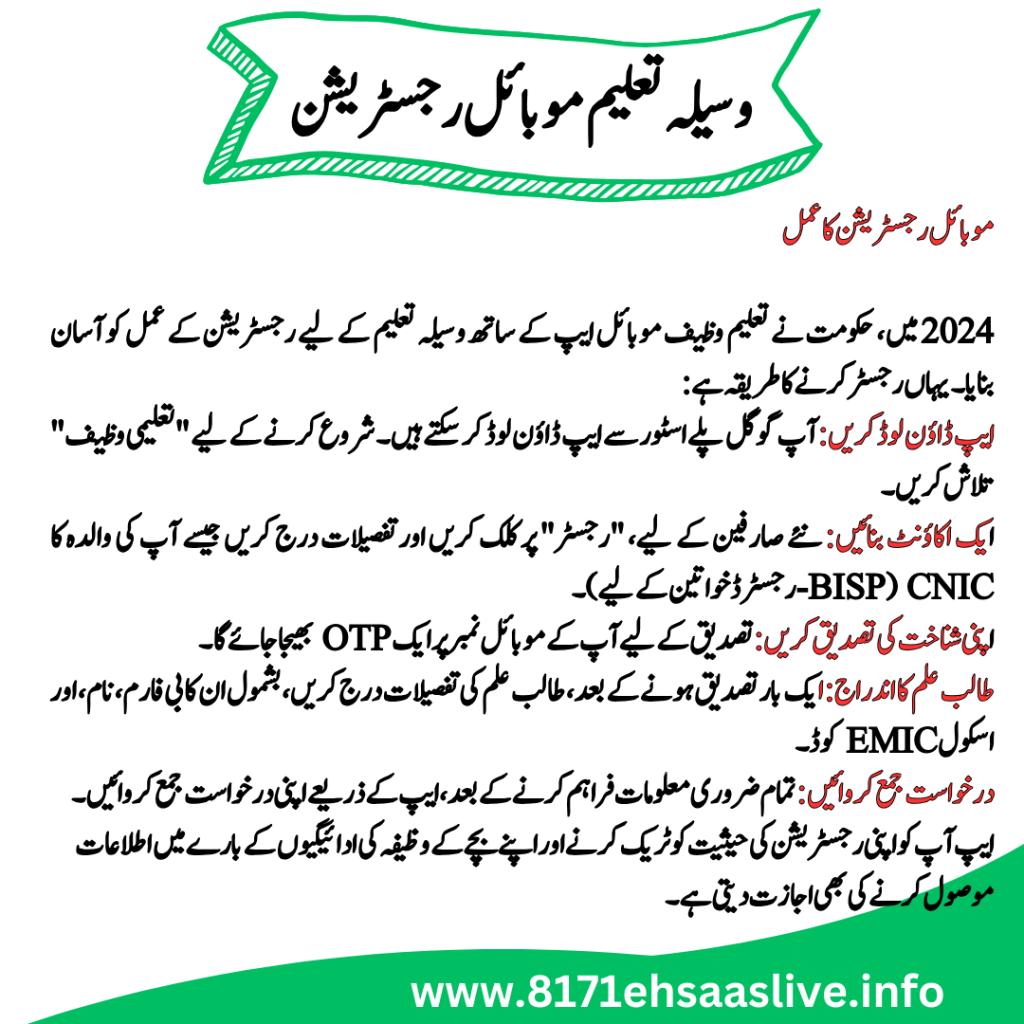 Waseela-e-Taleem Program 2024